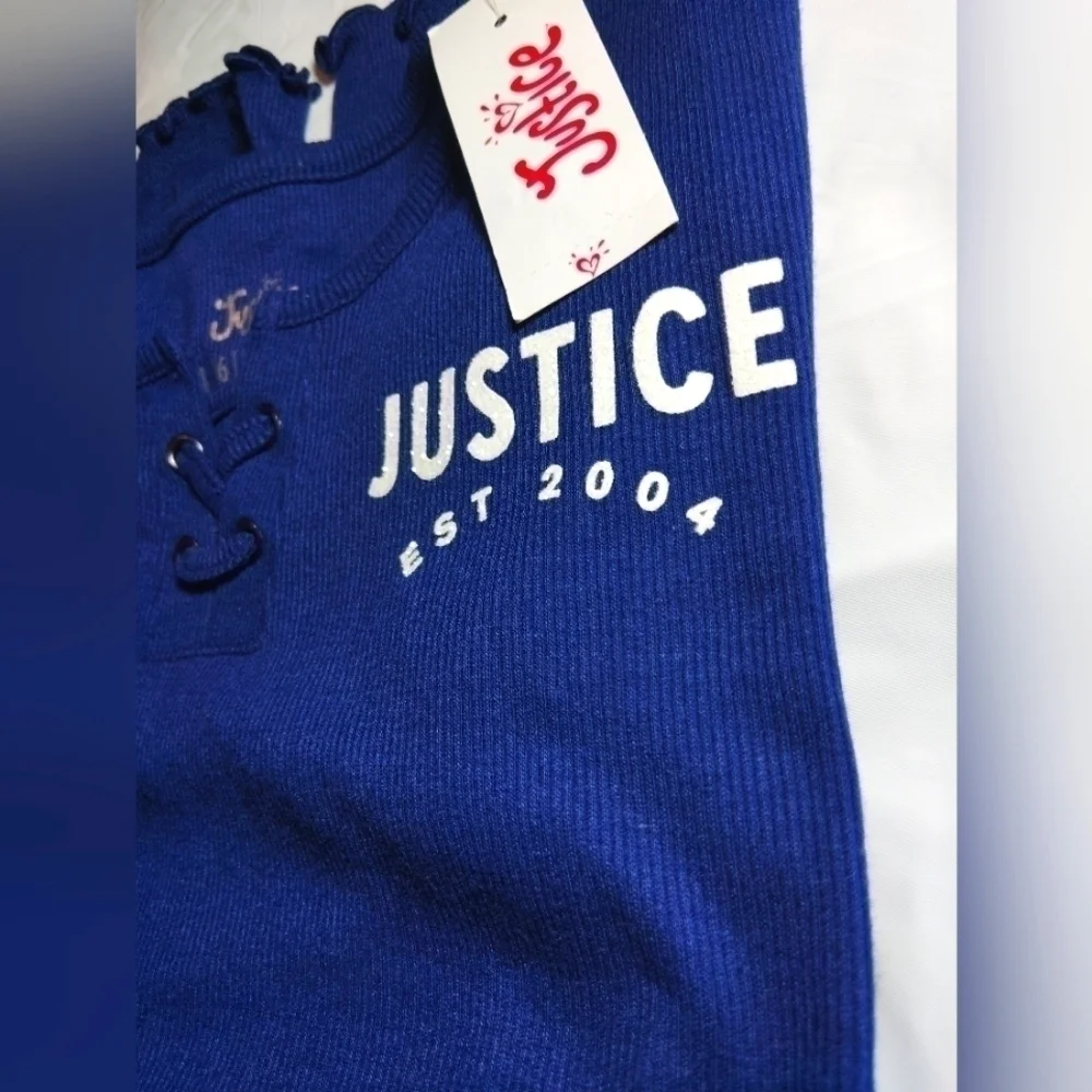 Justice Est. 2004 Ribbed Long Sleeve Shirt- 14/16